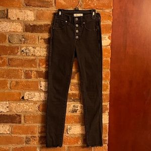 Madewell 10” High Rise Skinny Jeans: Button Front Edition Berkeley Wash Size 23